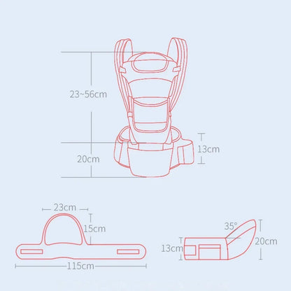 OmniSupport™ 48-Month Baby Carrier | Heavy-Duty 3-in-1 Hip Seat & Sling - bebeika