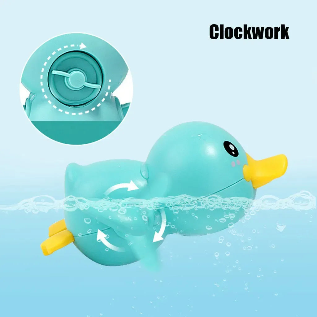 Quack-and-Glide™ Swimming Duck | Clockwork Wind-Up Bath Toy for Infants - bebeika