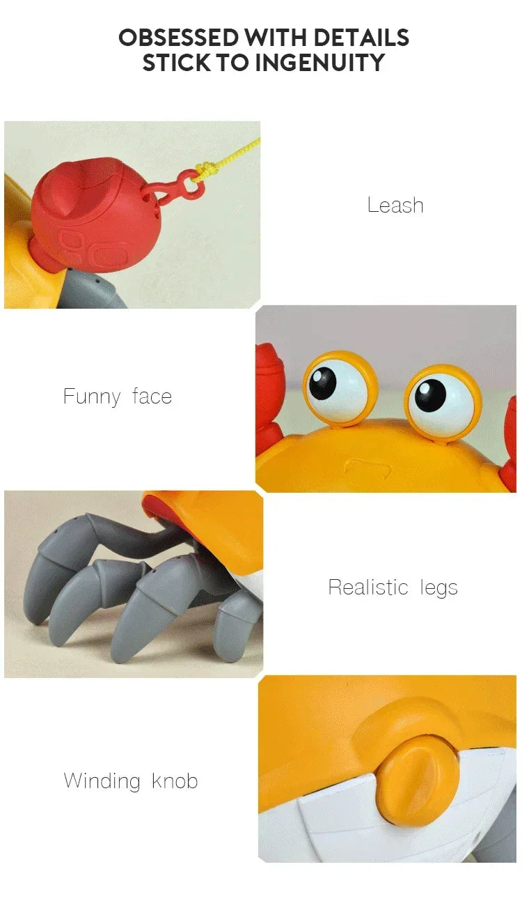 Side-Step Scout™ Wind-Up Crab | 2-in-1 Land & Water Bath Toy - bebeika