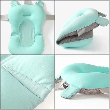 AquaCushion™ Soft Baby Bath Pad | Non-Slip Floating Bathtub Pillow for Newborns - bebeika