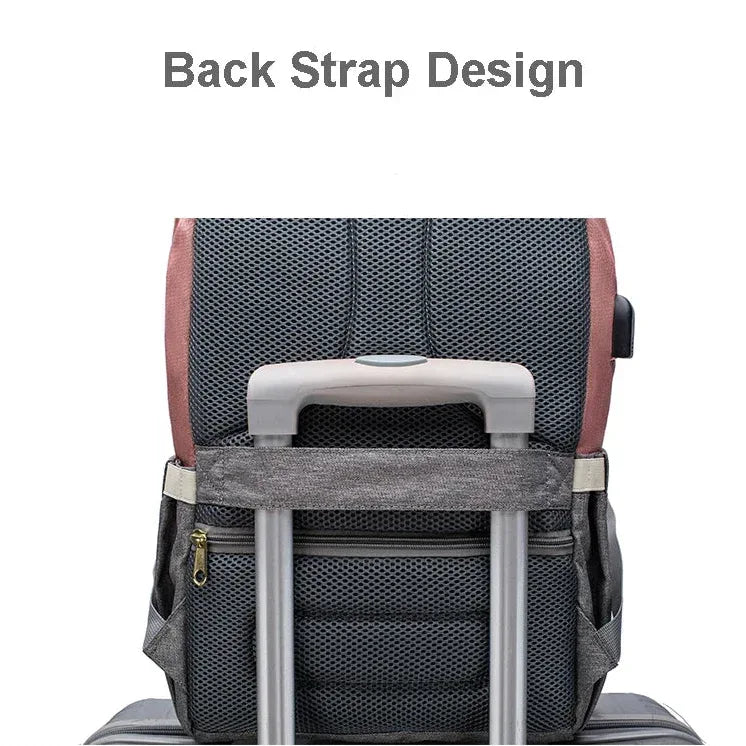 LeQueen™ Diaper Bag Backpack | Large Capacity Travel Bag with USB Port - bebeika