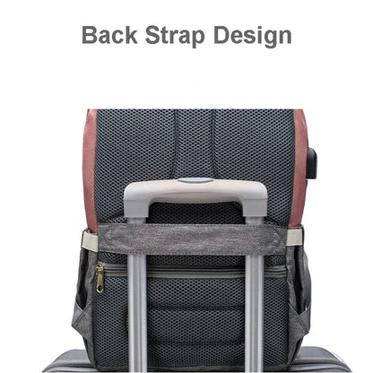 LeQueen™ Diaper Bag Backpack | Large Capacity Travel Bag with USB Port - bebeika