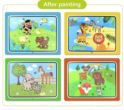 AquaMagic™ Reusable Water Drawing Book | 8 Educational Styles - bebeika