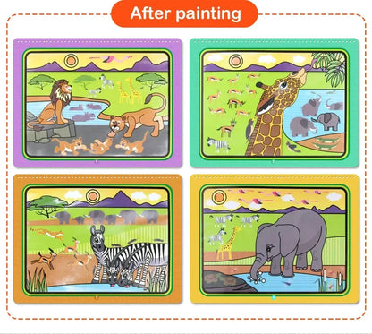 AquaMagic™ Reusable Water Drawing Book | 8 Educational Styles - bebeika