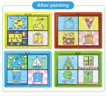 AquaMagic™ Reusable Water Drawing Book | 8 Educational Styles - bebeika
