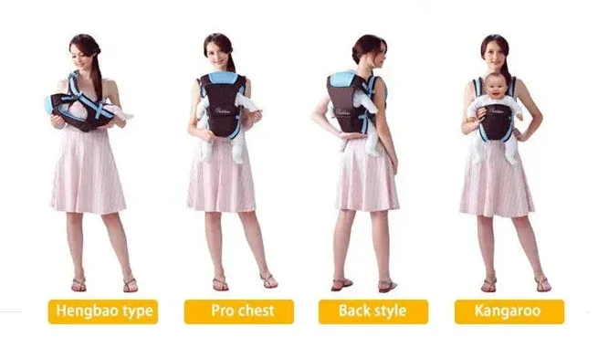 BethBear™ 4-in-1 Baby Carrier | Breathable Air-Flow Mesh Sling & Backpack - bebeika