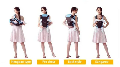 BethBear™ 4-in-1 Baby Carrier | Breathable Air-Flow Mesh Sling & Backpack - bebeika