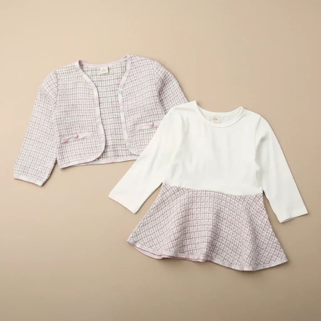 Park Avenue™ 2-Piece Set | Plaid Formal Coat & Tutu Party Dress - bebeika