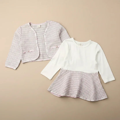 Park Avenue™ 2-Piece Set | Plaid Formal Coat & Tutu Party Dress - bebeika