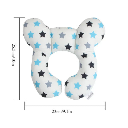 SafeSlumber™ Infant Travel Pillow | Stroller & Car Seat Head Support - bebeika