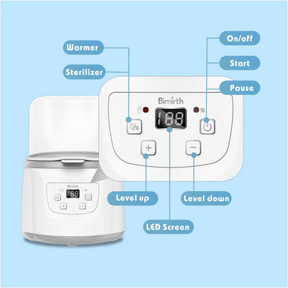 Bimirth™ Double Bottle Warmer | Smart Milk Warmer & Steam Sterilizer - bebeika