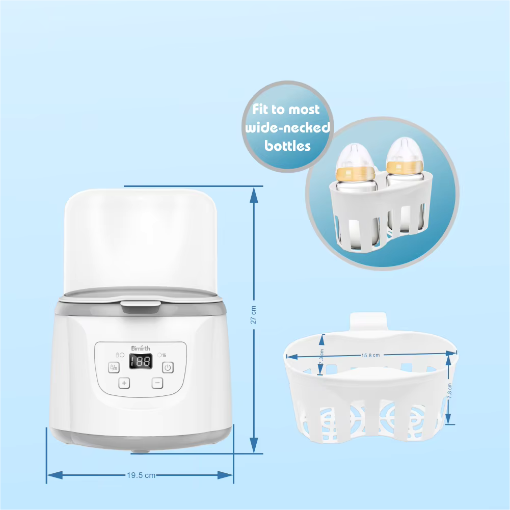 Bimirth™ Double Bottle Warmer | Smart Milk Warmer & Steam Sterilizer - bebeika