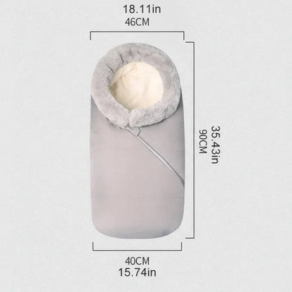 CozyCloud™ Knitted Baby Sleeping Bag | Fleece-Lined Winter Swaddle - bebeika
