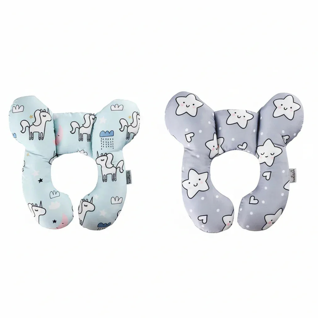 SafeSlumber™ Infant Travel Pillow | Stroller & Car Seat Head Support - bebeika