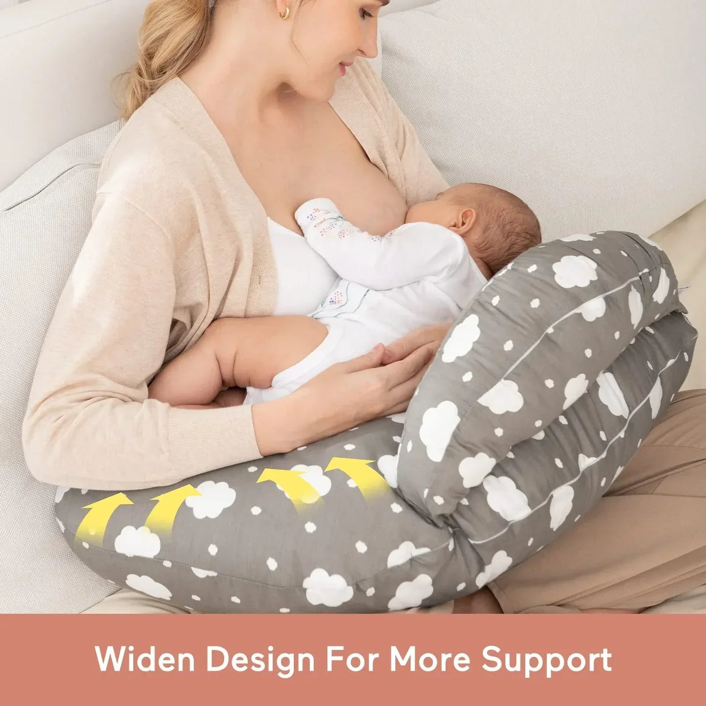 NestleEase™ Multi-Functional Nursing Pillow | Detachable Baby Feeding Support - bebeika