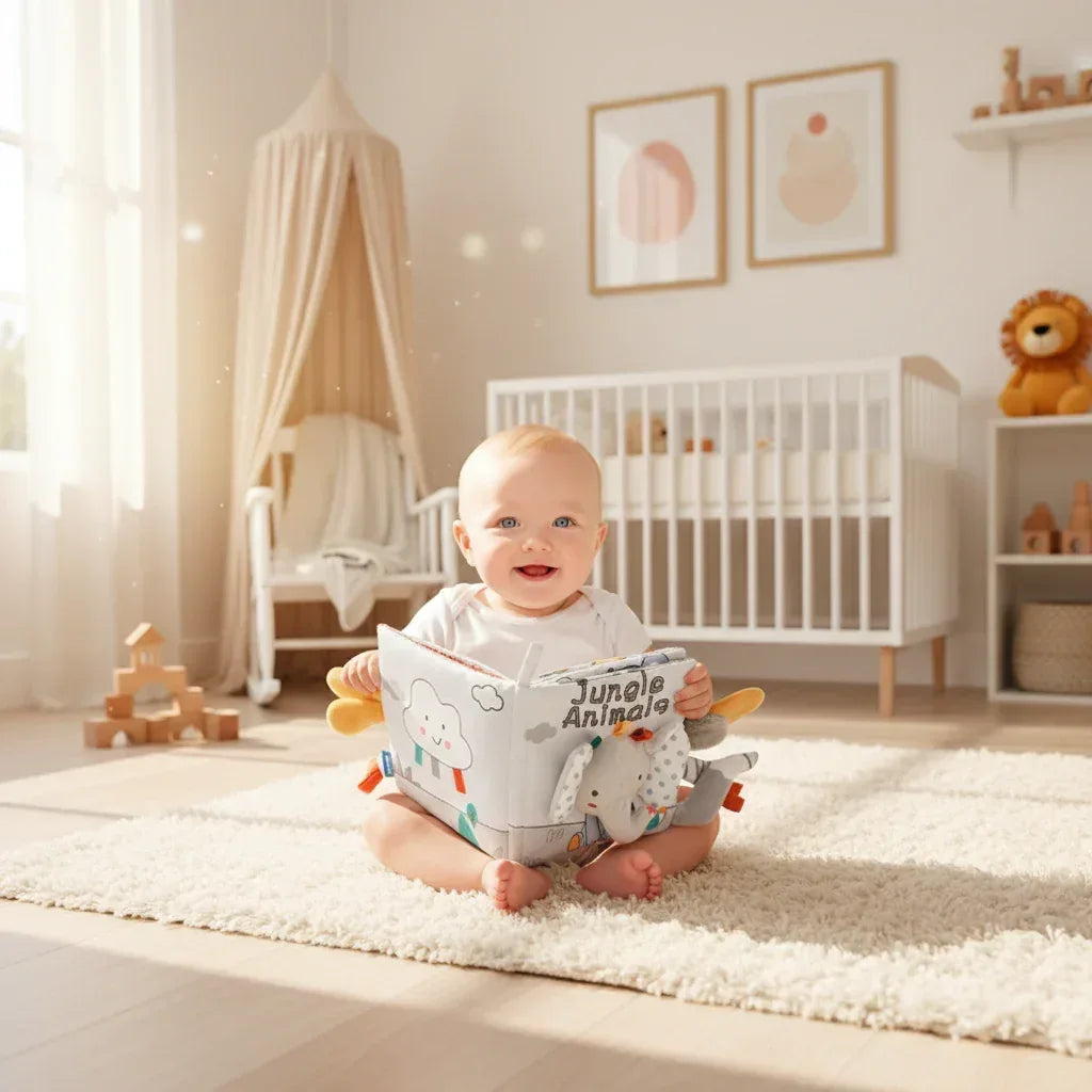 SensorySprout™ High-Contrast Soft Book | 3D Sensory Early Learning Toy - bebeika