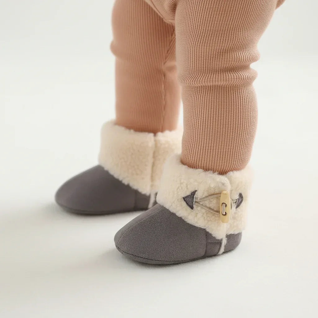 UrbanFrost™ Baby Snow Boots | Plush-Lined Winter Buckle Boots - bebeika