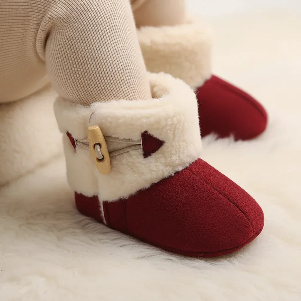 UrbanFrost™ Baby Snow Boots | Plush-Lined Winter Buckle Boots - bebeika
