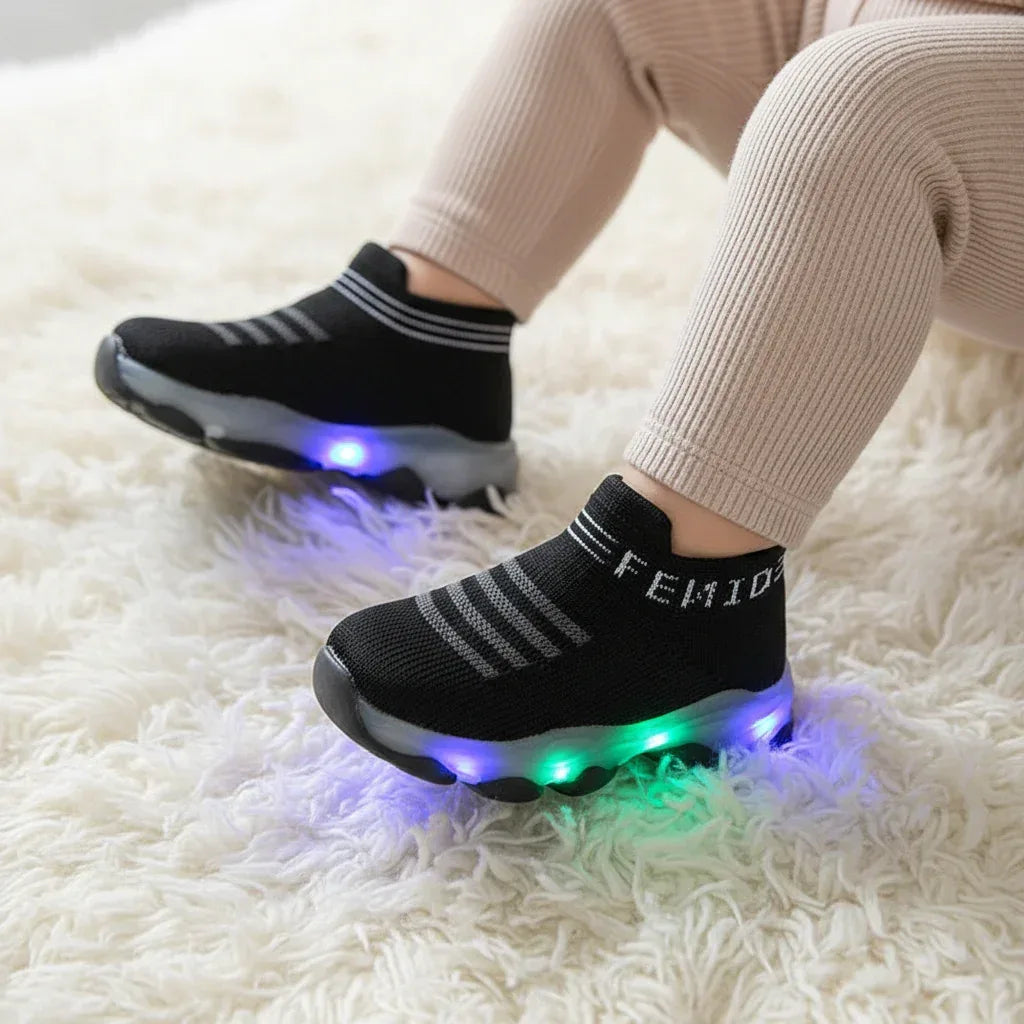 GlowStride™ LED Luminous Sock Sneakers | Breathable Light-Up Trainers - bebeika