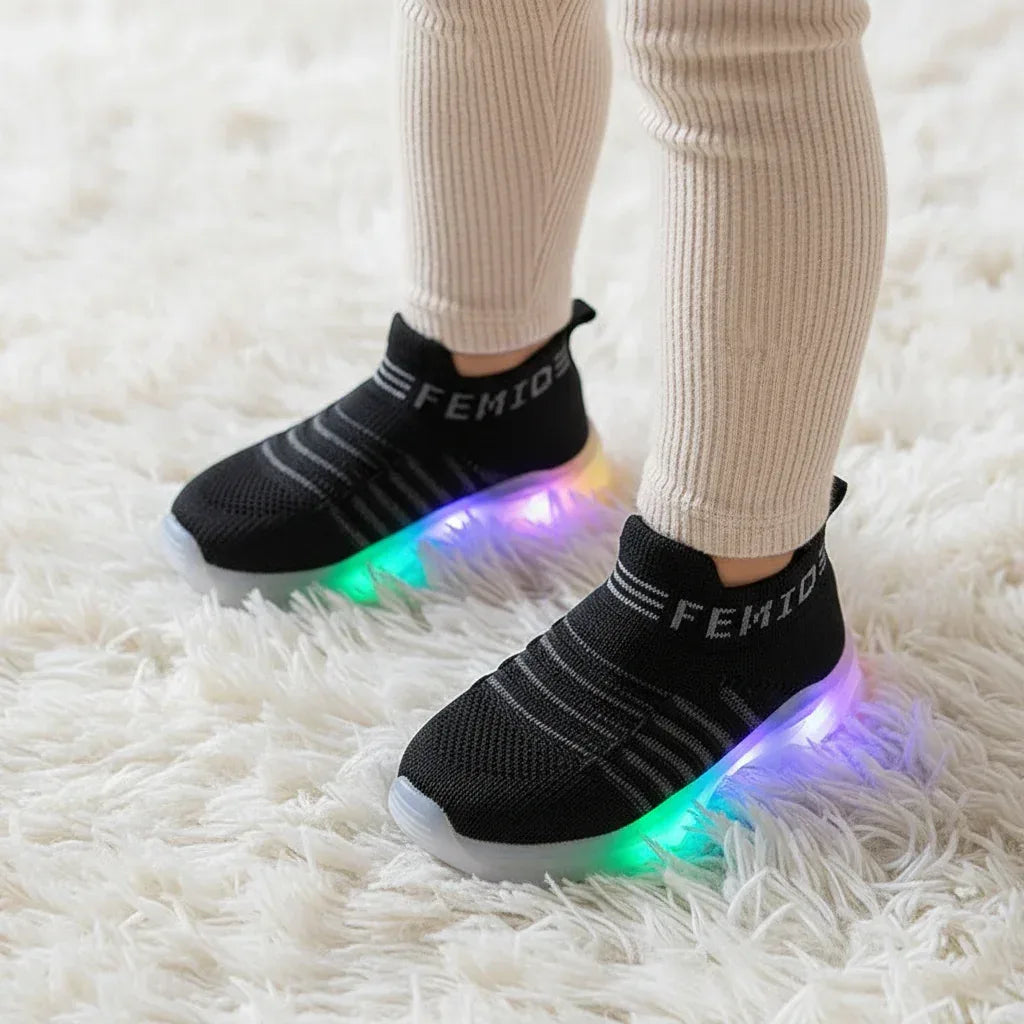 GlowStride™ LED Luminous Sock Sneakers | Breathable Light-Up Trainers - bebeika