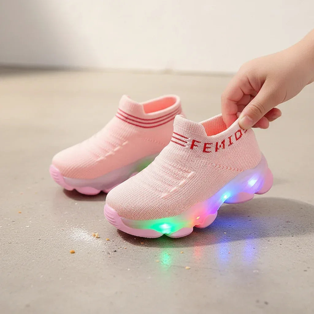 GlowStride™ LED Luminous Sock Sneakers | Breathable Light-Up Trainers - bebeika