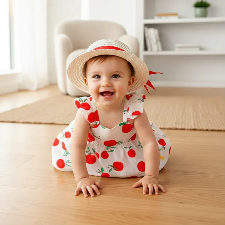 SunKissed™ Cotton Suspender Dress | Airy Summer Toddler Sundress - bebeika