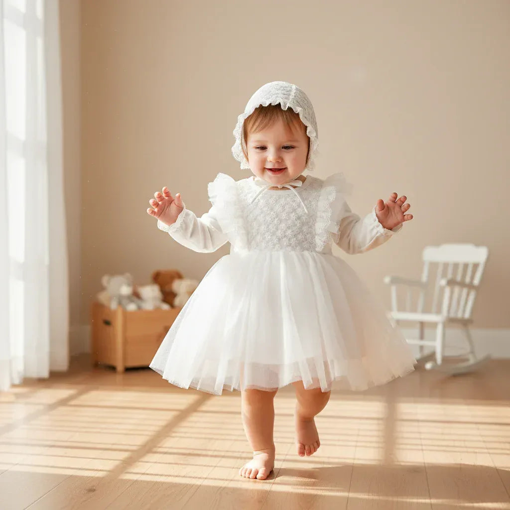 VelvetLuxe™ Winter Baby Dress | Warm Plush-Lined Princess Skirt - bebeika
