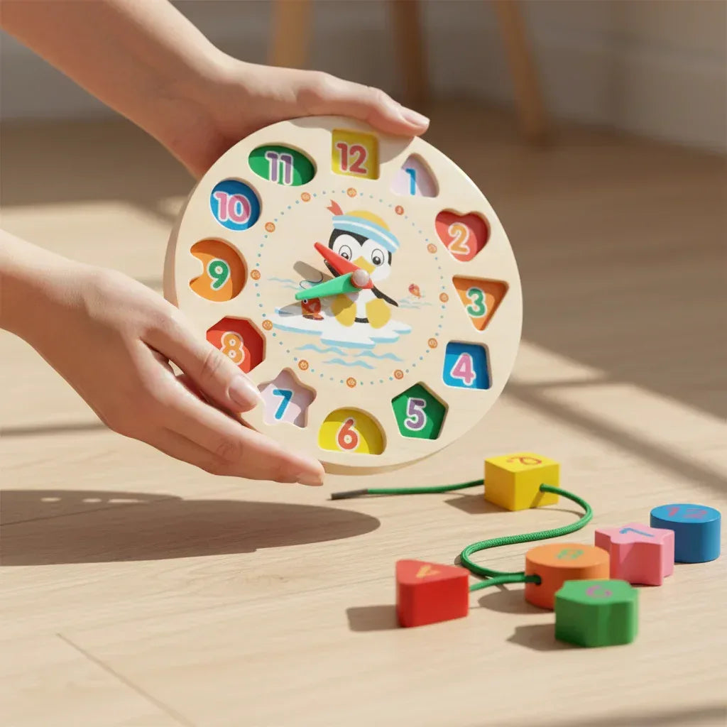 Mind-Builder™ Montessori Match Board | Wooden Shape & Color Sorting Toy - bebeika