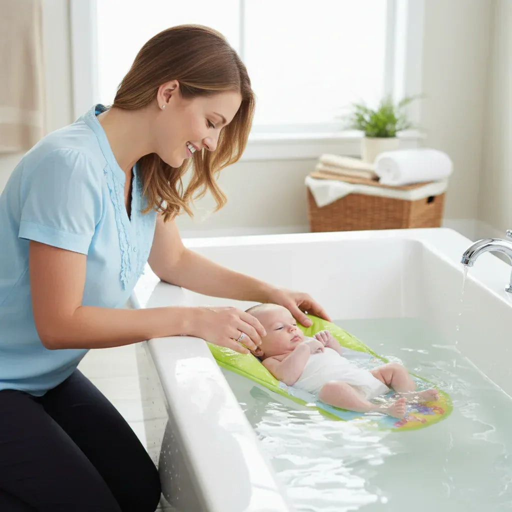 Sozzy™ Collapsible Baby Bath Bed | Foldable Mesh Support Chair for Newborns - bebeika