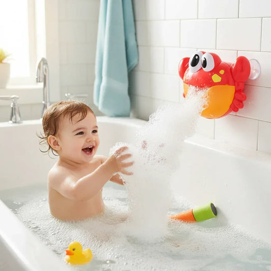 Bubbling Crab™ Musical Bath Toy | Automatic Bubble Maker & 12 Nursery Rhymes - bebeika