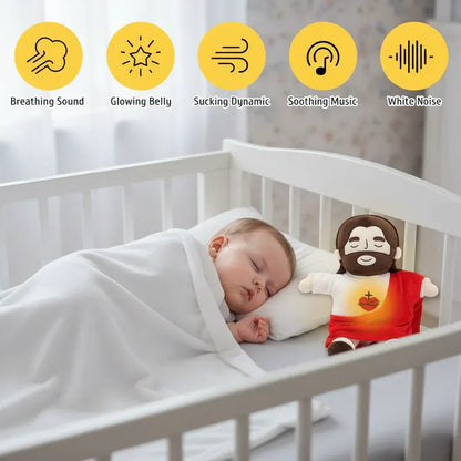 Guardian of Peace™ Breathing Sleep Aid | Rhythmic Motion & Sacred Glow Music Plush - bebeika