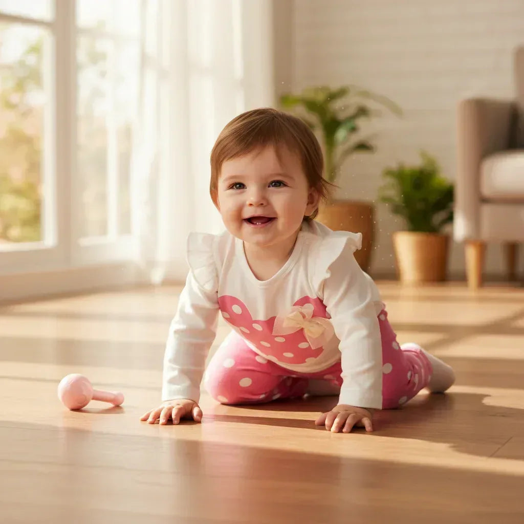 Mini-Sport™ Winter Girls' Set | 2-Piece Fleece T-Shirt & Jogger Pants - bebeika