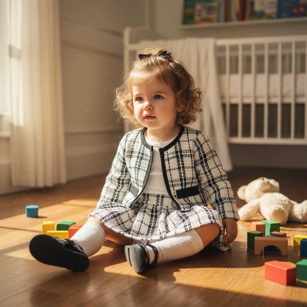 Park Avenue™ 2-Piece Set | Plaid Formal Coat & Tutu Party Dress