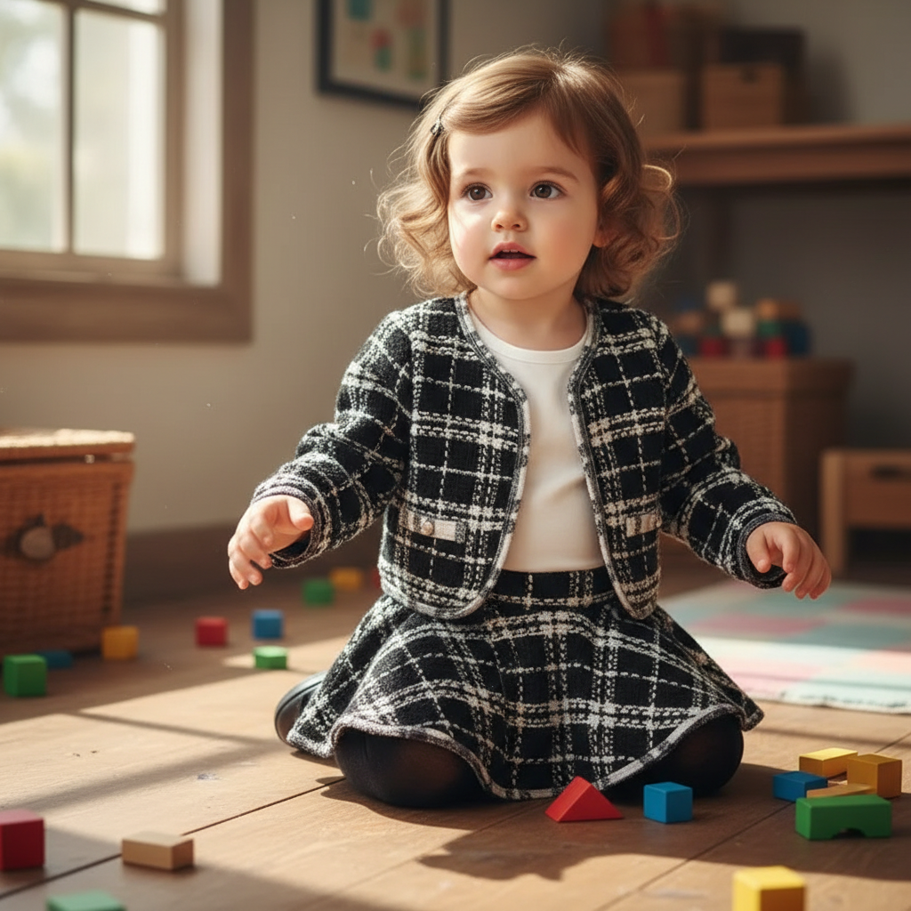 Park Avenue™ 2-Piece Set | Plaid Formal Coat & Tutu Party Dress