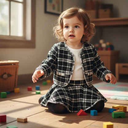 Park Avenue™ 2-Piece Set | Plaid Formal Coat & Tutu Party Dress