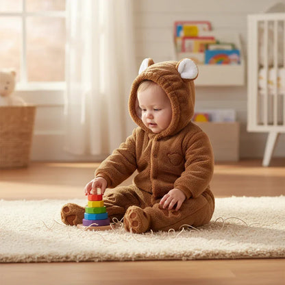 ArcticSnug™ Baby Winter Romper | Thermal Quilted One-Piece Crawling Suit - bebeika