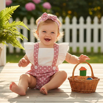 WildHeart™ Baby Leopard Romper | Ruched Sleeveless Jumper & Headband Set - bebeika
