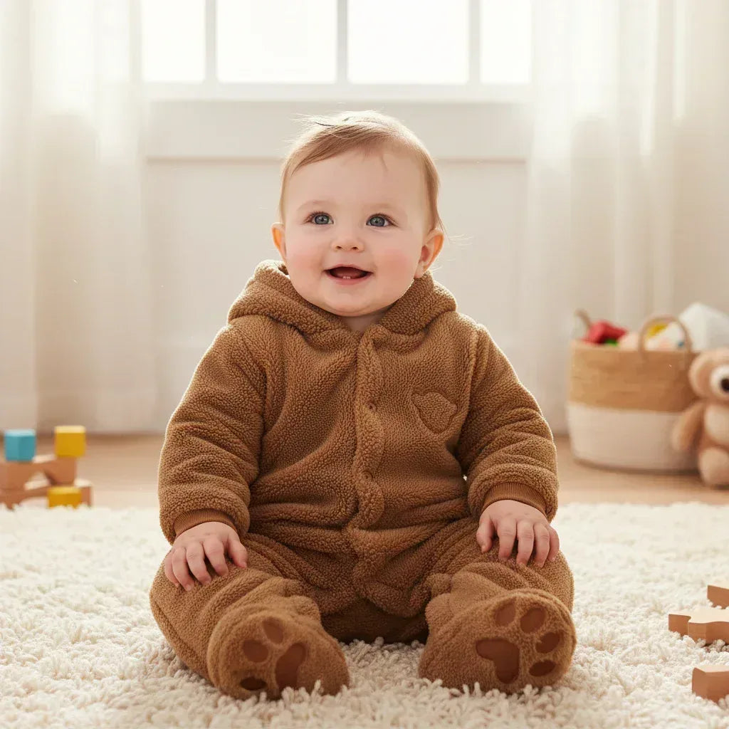 ArcticSnug™ Baby Winter Romper | Thermal Quilted One-Piece Crawling Suit - bebeika