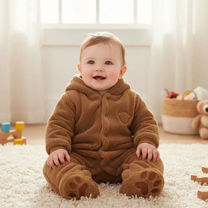 ArcticSnug™ Baby Winter Romper | Thermal Quilted One-Piece Crawling Suit - bebeika