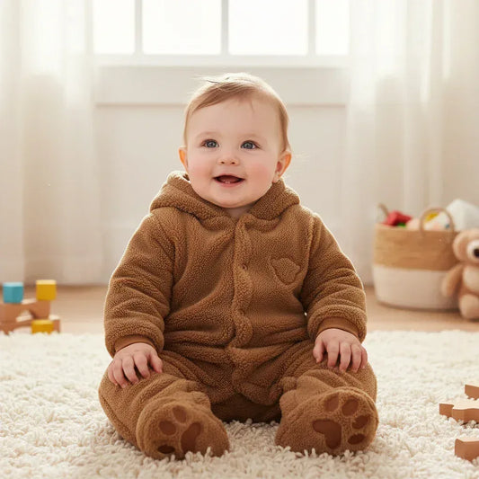 ArcticSnug™ Baby Winter Romper | Thermal Quilted One-Piece Crawling Suit - bebeika