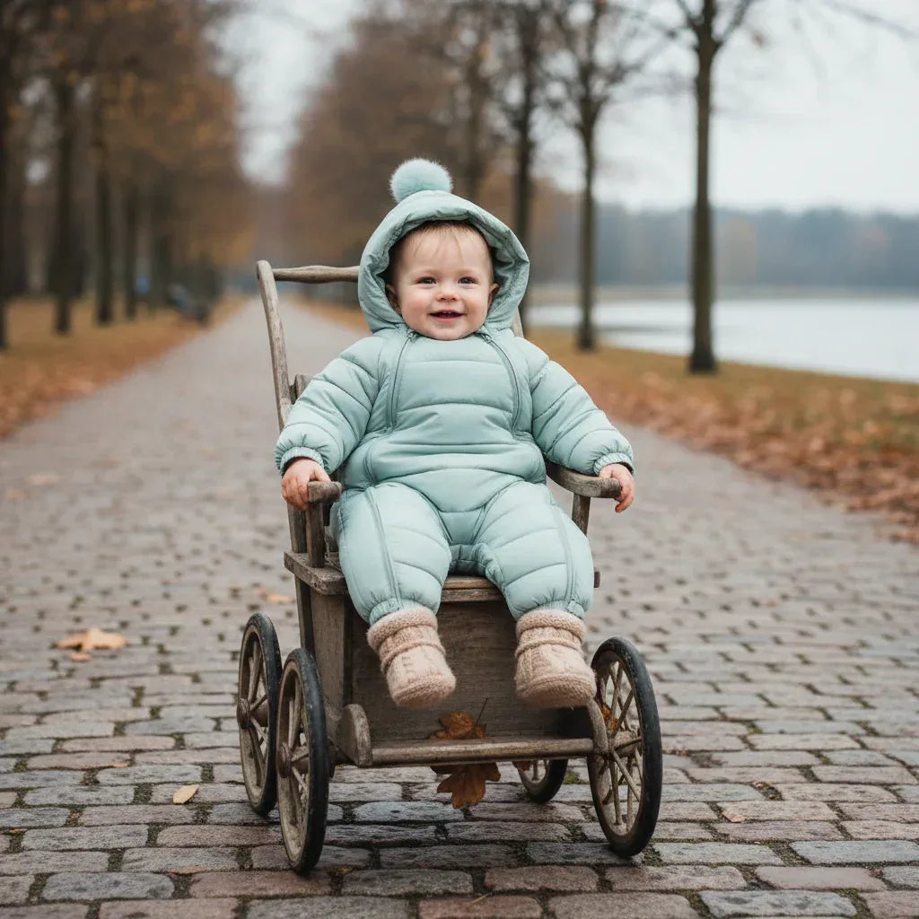 WinterWander™ Baby Heavyweight Romper | Padded Cotton Outdoor Jumpsuit - bebeika