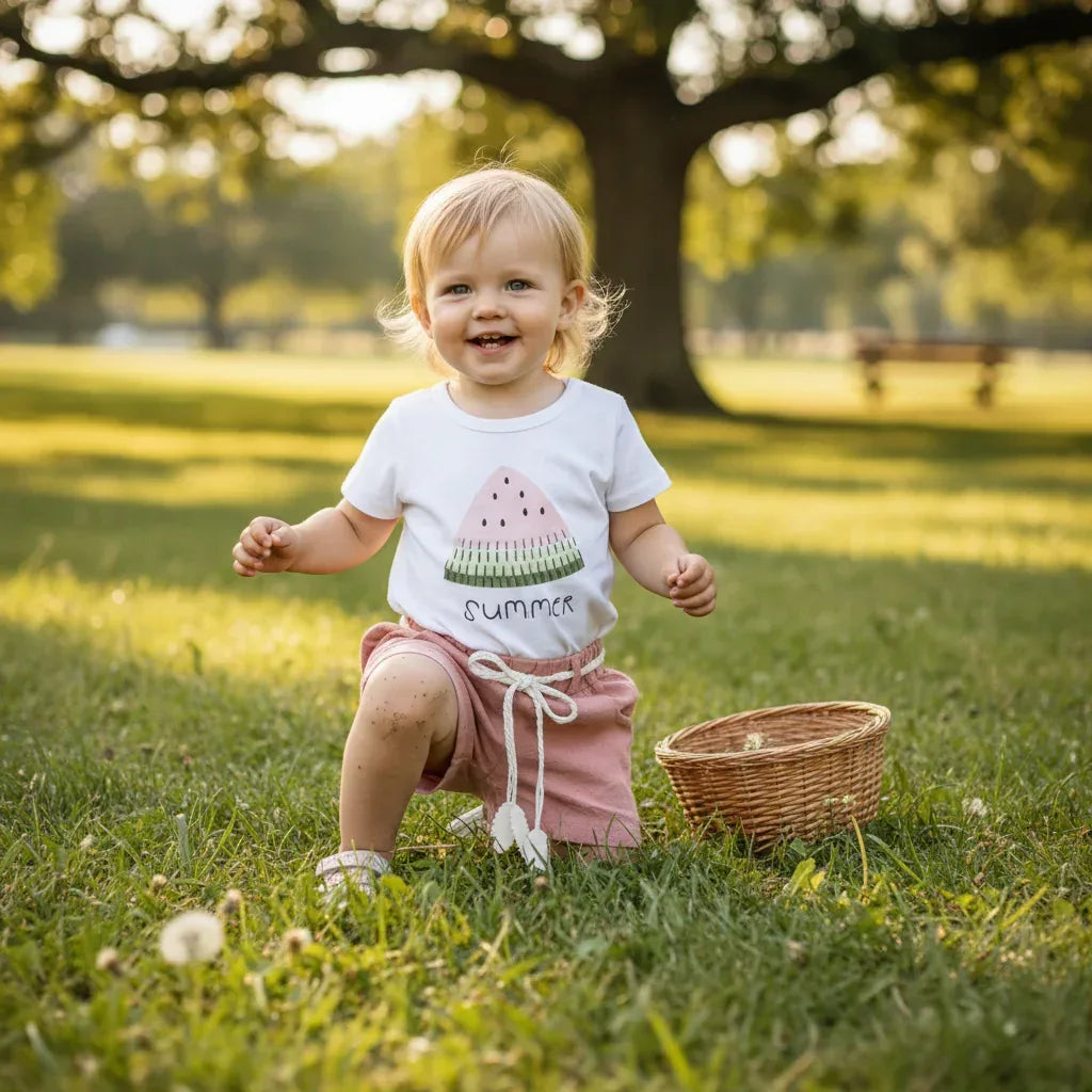 UrbanPlay™ Girls' 2-Piece Set | Relaxed Fit Tee & Comfort Shorts - bebeika