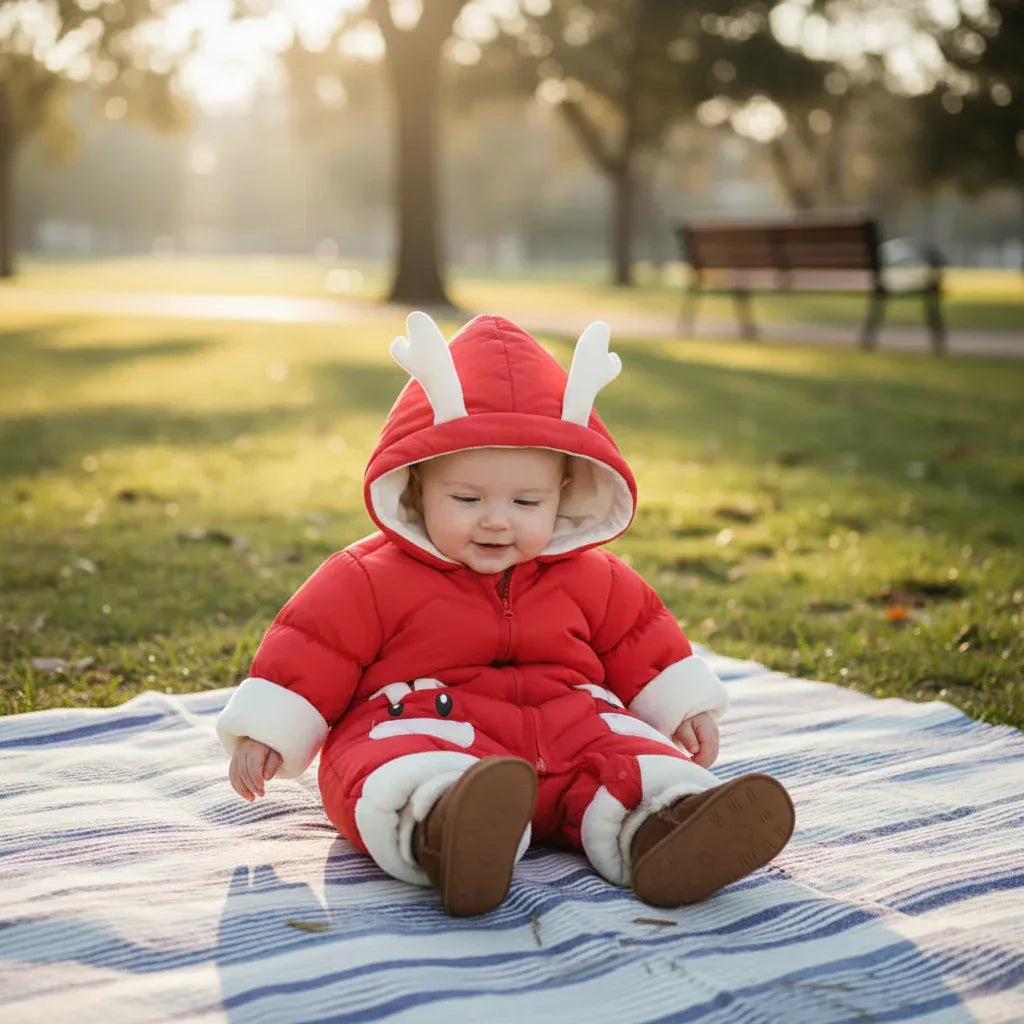 WinterGuardian™ Baby Winter Romper | Thermal One-Piece Outdoor Suit - bebeika