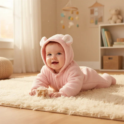 VelvetVault™ Baby Winter Coverall | Thickened Thermal "Holding" Suit - bebeika