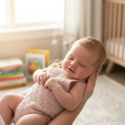LunaKnit™ Baby Bodysuit | Premium Ribbed Knit Solid One-Piece - bebeika