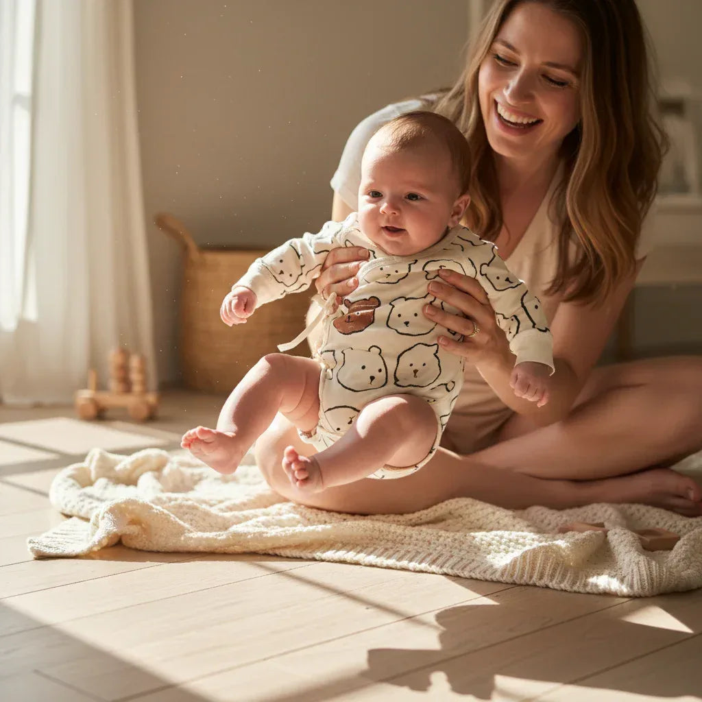 ZenWrap™ Baby Monk-Style Romper | Pure Cotton Cross-Front Newborn Suit - bebeika
