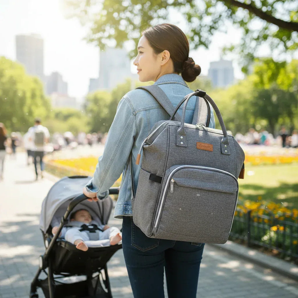 UrbanVoyage™ Diaper Backpack | Waterproof Oxford Travel Bag & Stroller Organizer - bebeika