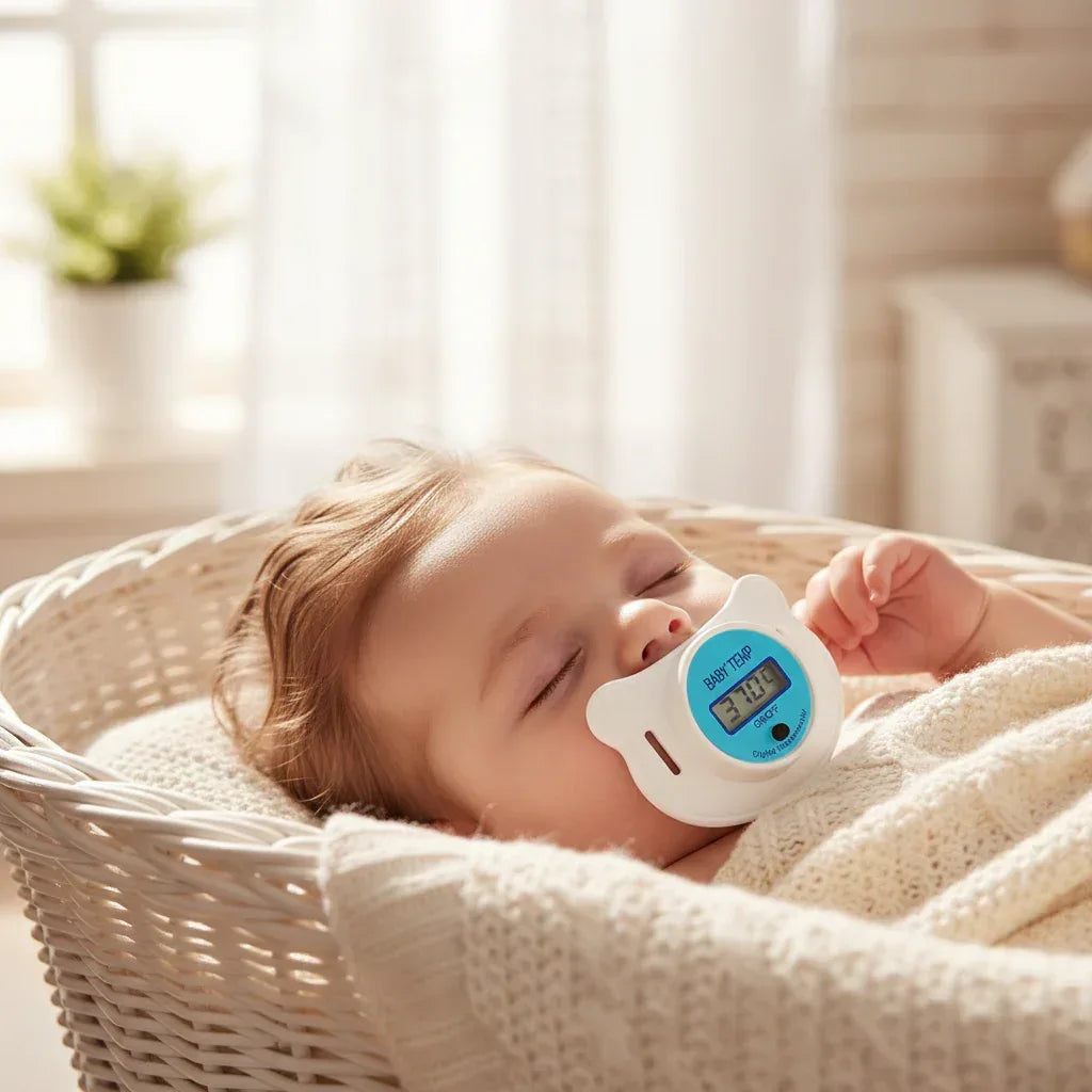QuickTemp™ Digital Baby Pacifier Thermometer | BPA-Free Nipple Thermometer with Case - bebeika